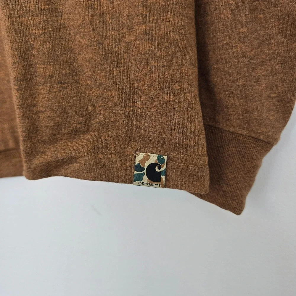 Carhartt Men Workwear Heavyweight Long Sleeve Camo Logo Graphic Tee Sz M Utility - Picture 4 of 9